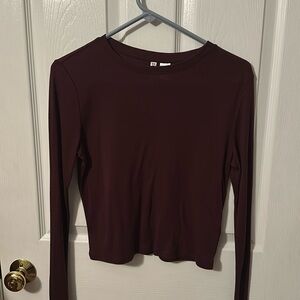 Maroon crop top
